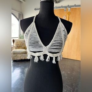 Crochet Top in ivory size medium
